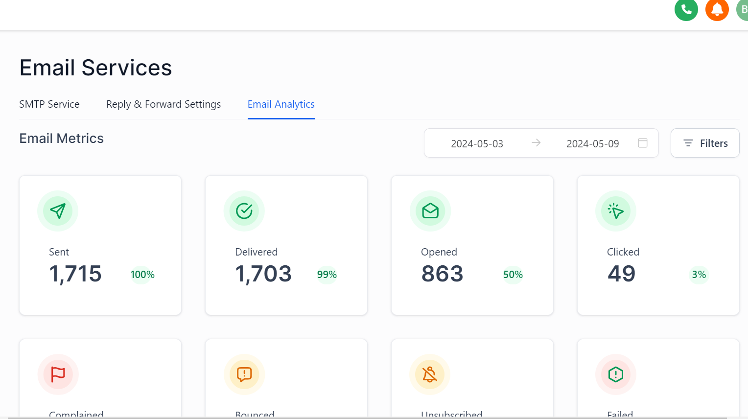 Screenshot my email analytics 2